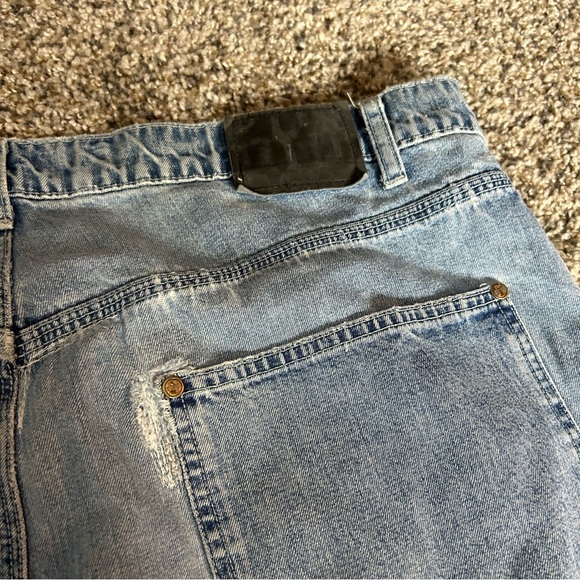 Vintage Levi’s Silvertab Jeans Mens 38x32 Blue Y2K 90s Carpenter Baggy Wide Leg - Picture 9 of 13